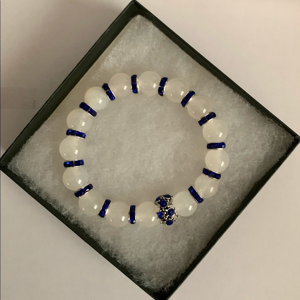 Handmade White Jade Bracelet